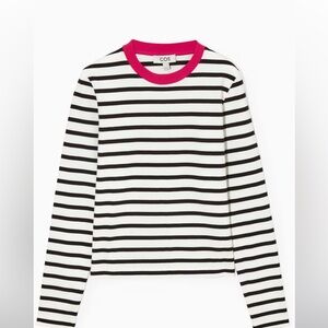 Striped Black and White Long Sleeve Top